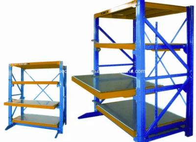 Estantería de moldes de metal resistente para almacenamiento en almacén